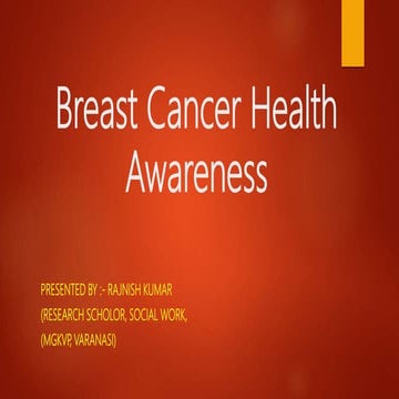 Breast cancer awareness | PPTX
