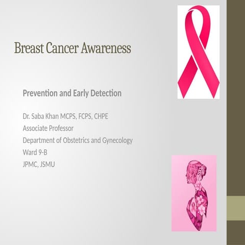 Breast cancer awareness month presentation | PPTX