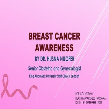 Breast cancer screening and prevention | PPTX