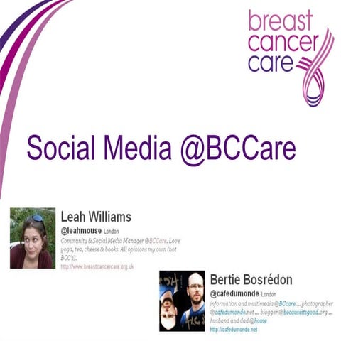 Social media marketing at Breast Cancer Care
