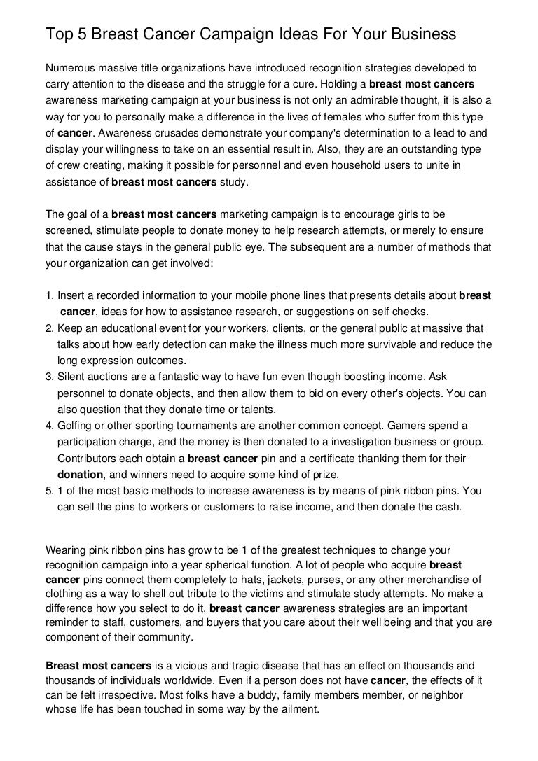 Top 5 Breast Cancer Campaign Ideas For Your Business