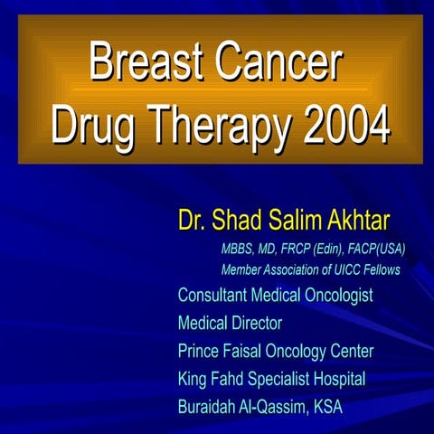 Breast cancer drug therapy 2004a