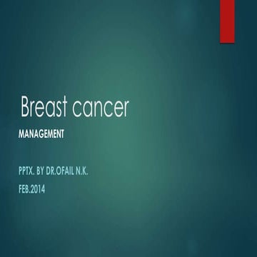 Breast cancer presentation1 | PPTX