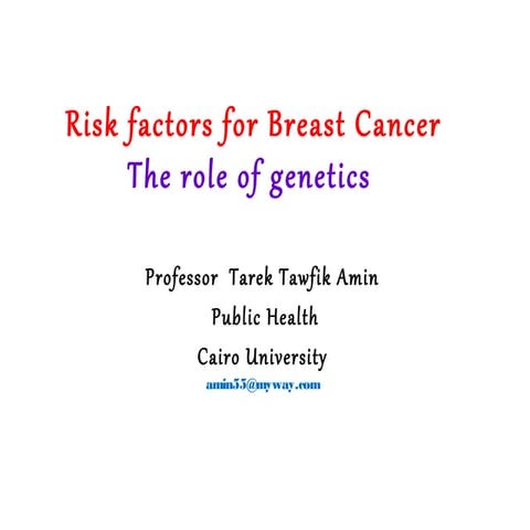 Breast cancer risk factors | PPT