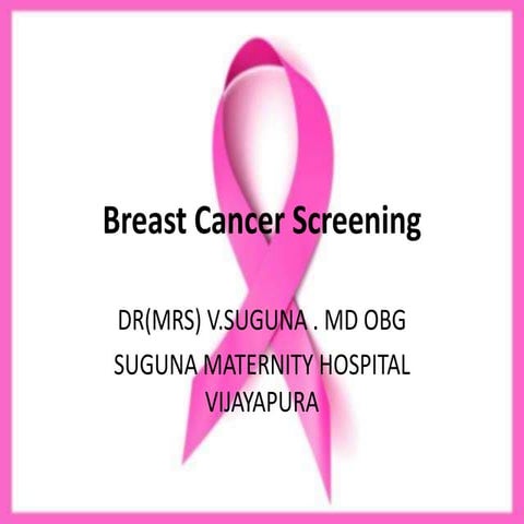Breast cancer screening