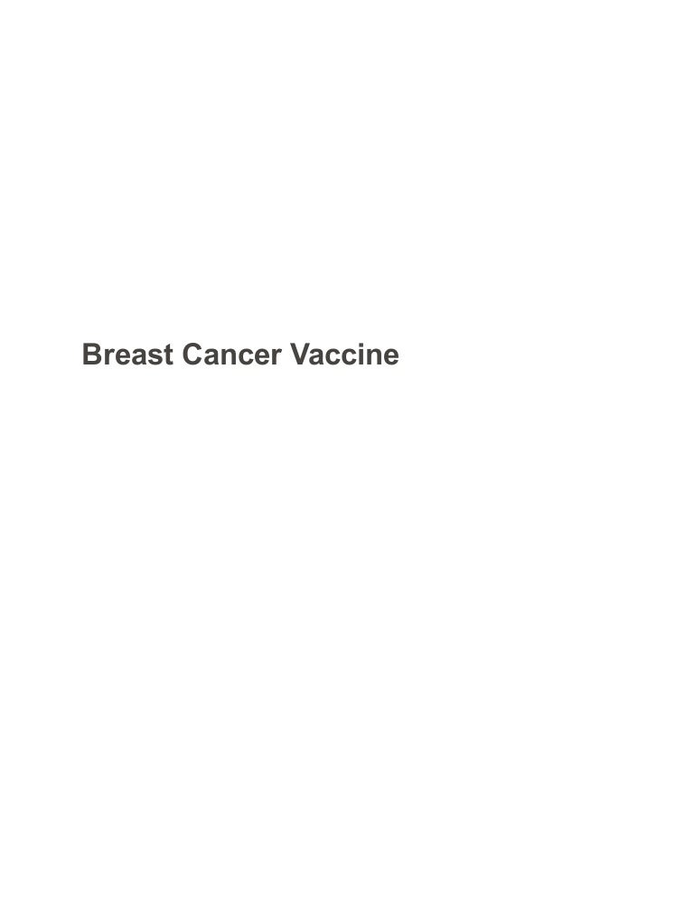 Breast Cancer Vaccine Biology Sample Paper Essay