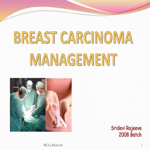MANAGEMENT OF BREAST CARCINOMA