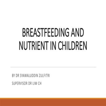 Infant and Young Child Feeding | PPTX