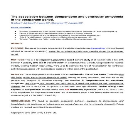 Breastfeeding domeperiodne