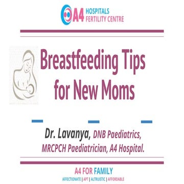 Breastfeeding tips  for new moms