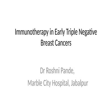 Breast Immunotherapy Medical Oncology by Dr