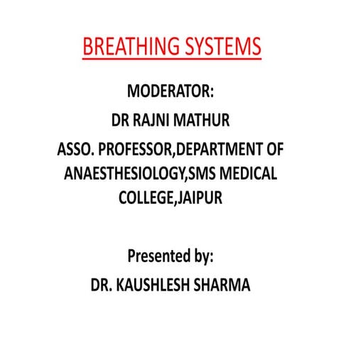 Breathing systems