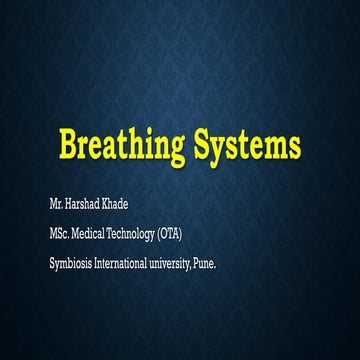 Breathing systems - Mapleson Classification