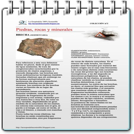 Brecha colección-piedras-rocas-minerales-nº3 | PDF