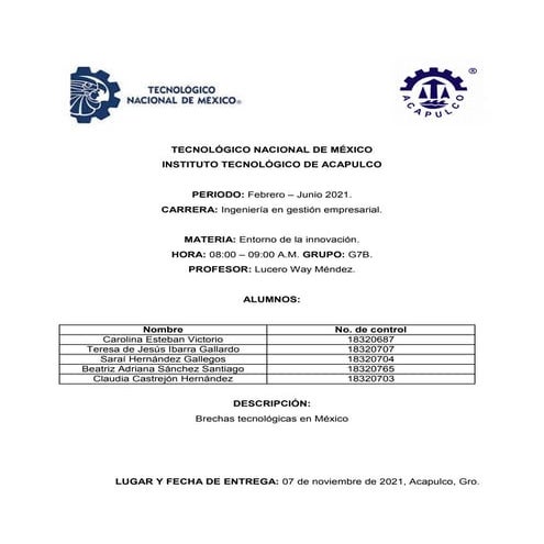 Brechas tecnológicas en mexico