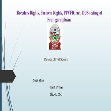 Ppvfr act 2001 | PPT