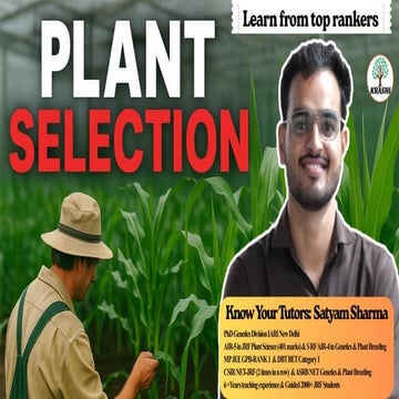 Selection in Genetics and Plant Breeding | Complete Concept Explained 🌾