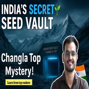 Indian Seed Vault (Chang La, Ladakh) | Conservation of Plant Genetic Resource...