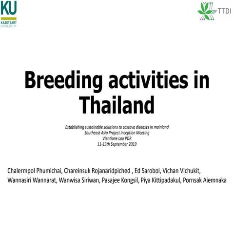 Breeding activities in Thailand