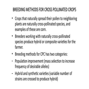 BREEDING METHODS FOR CROSS POLLINATED CROPS.pptx
