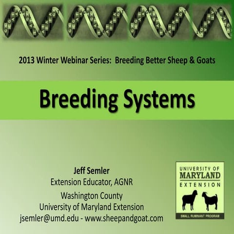 Breeding systems