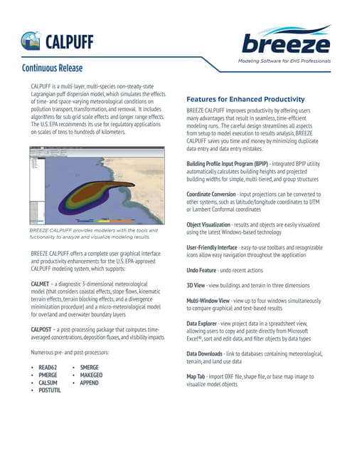 BREEZE AERMOD ISC Tech Sheet | PDF | Cloud Computing | Internet