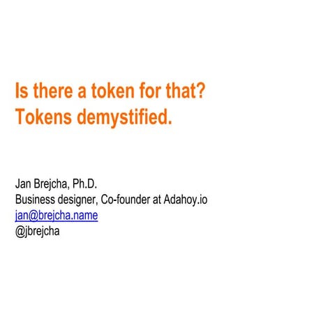 Is there a token for that? Tokens demystified.