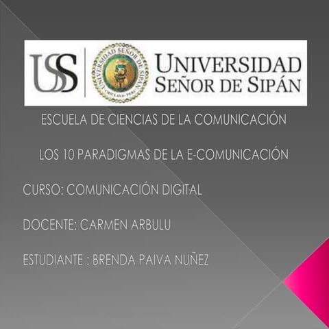 Paradigmas de la e-comunicacion