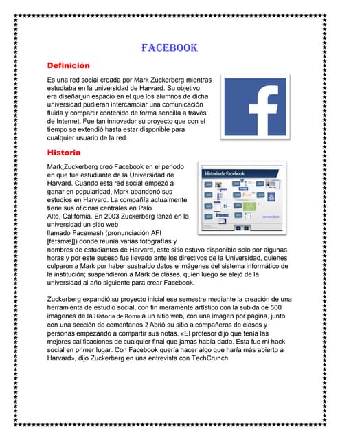 Historia del facebook | PPT
