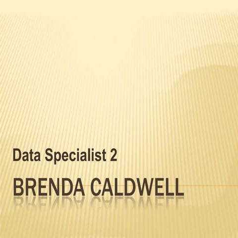 Brenda caldwell resume | PPTX