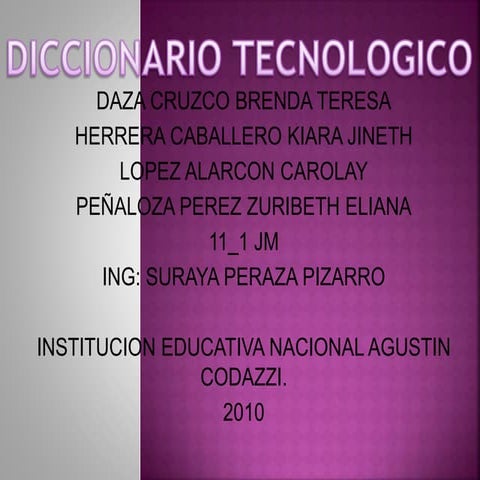 DICCIONARIO TECNOLOGICO