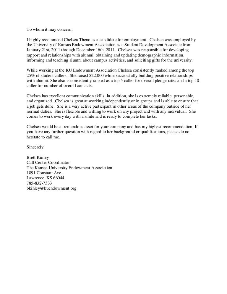 brett kinley ku endowment manager recommendation letter letter of recommendation from alumni