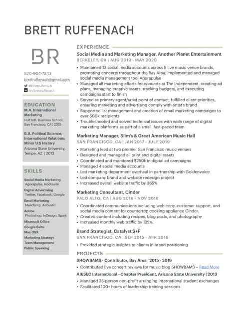 Brett Ruffenach, Brand strategy and content marketing