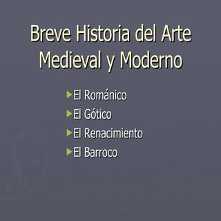 Breve Historia del Arte para 4º ESO