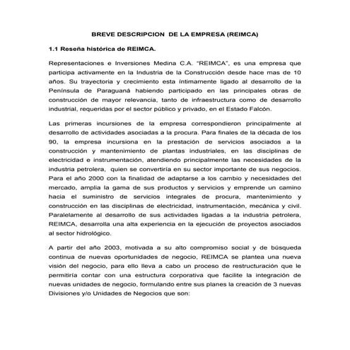 Breve descripcion  de la empresa (1)
