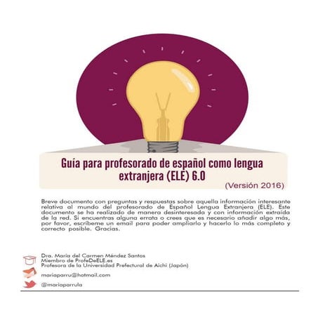 Breve guía para profesorado de ELE 6.0 2016