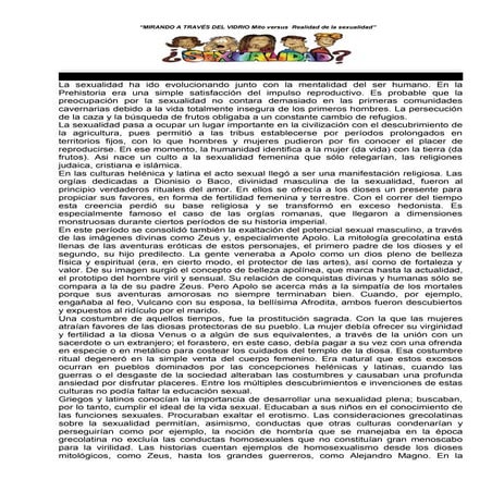 Breve Historia De La Sexualidad
