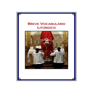 Breve vocabulario liturgico