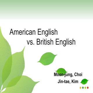 British English vs American English