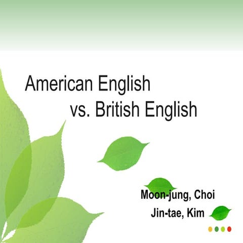 British English vs American English
