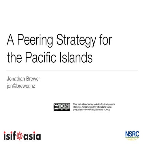 A Peering Strategy for the Pacific Islands