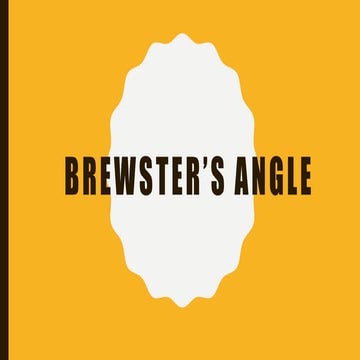 Brewster's angle