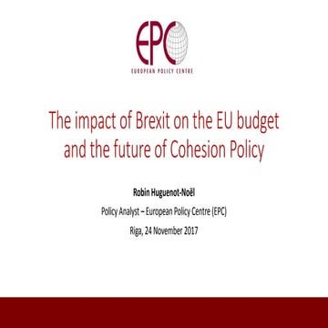Brexit, the EU budget & Cohesion Policy | PPTX