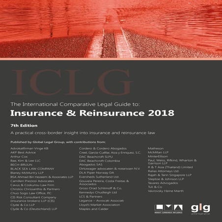 The International Comparative Legal Guide to Insurance and Reinsurance 2018