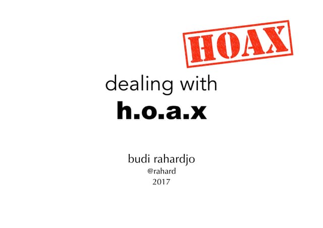 Dealing with Hoax