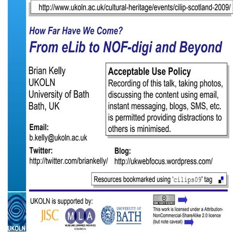 From e-Lib to NOF-digi and beyond