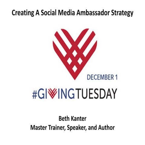 Social Media Ambassadors for Giving Tuesday