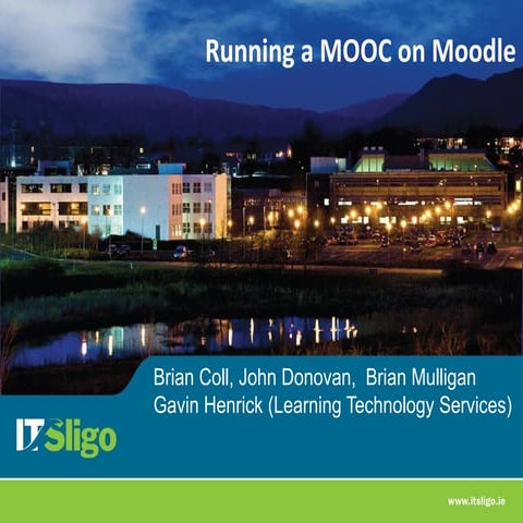 Running a MOOC on Moodle