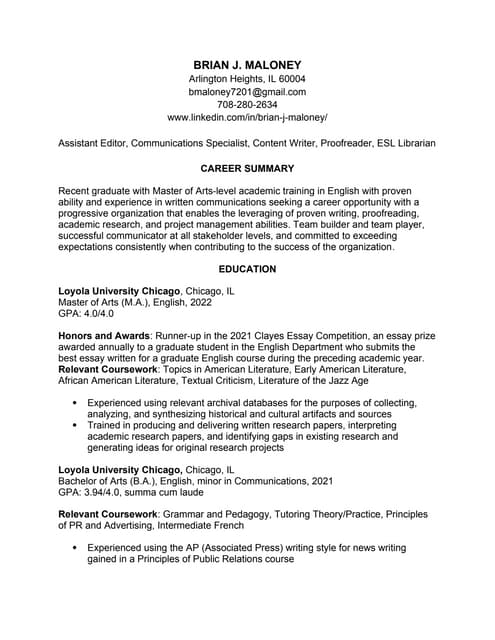 Brian Maloney February 2025 Resume - Brianmaloneyfebruary2025resume 250212185111 17d86dd6 Thumbnail 