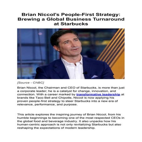 Brian Niccol’s People-First Strategy Brewing a Global Business ...